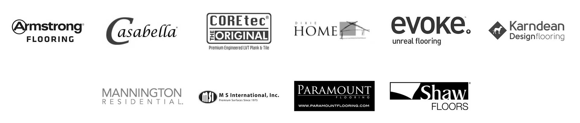 Collage of vinyl brand logos